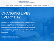 Tablet Screenshot of coloradostutteringtherapy.com